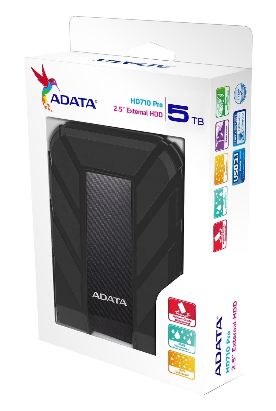 5TB AData HD710 Pro USB3.1 2.5-inch Portable Hard Drive (Black) - Image 5