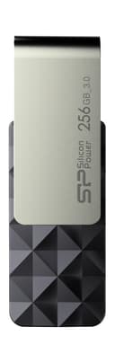 256GB Silicon Power B30 Blaze USB3.0 Flash Drive Swivel Style Black thumbnail 3