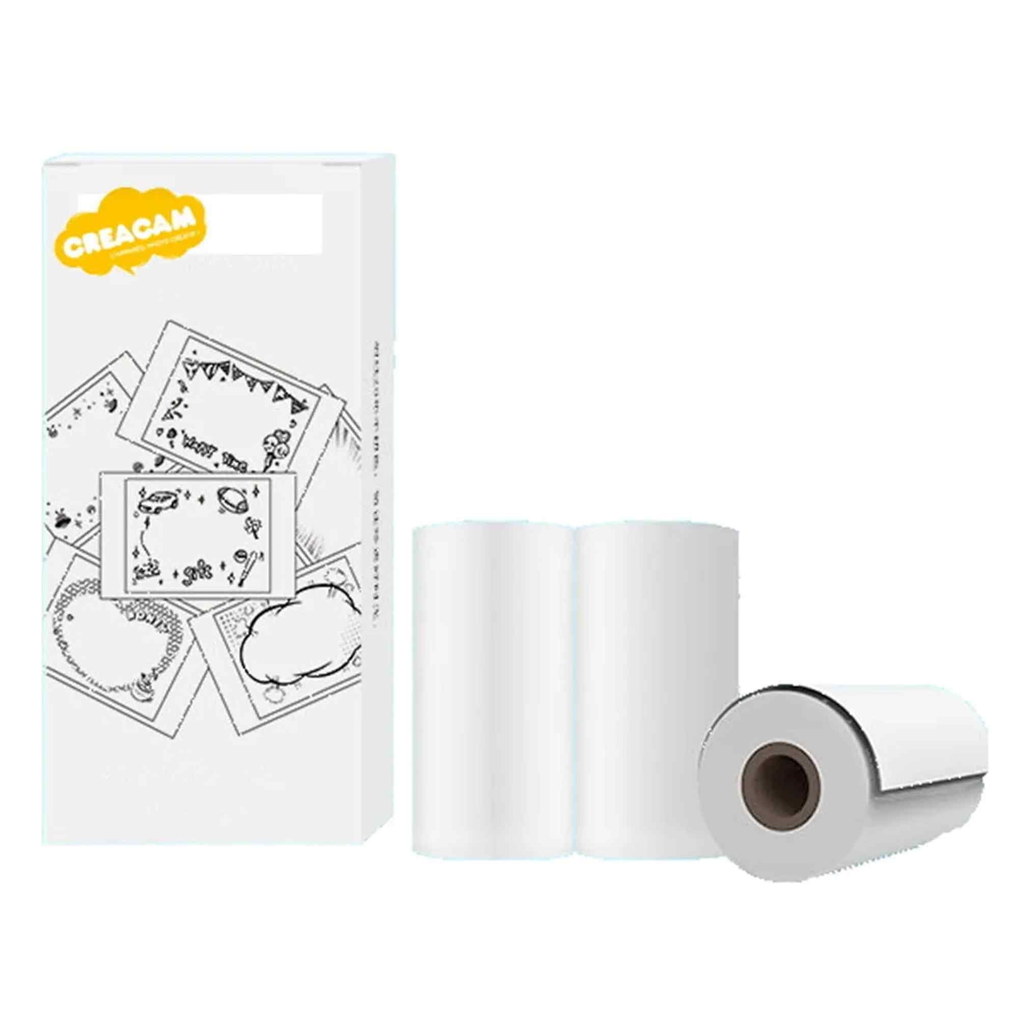 Pack of 3 White Paper Rolls for Creacam Instant Camera