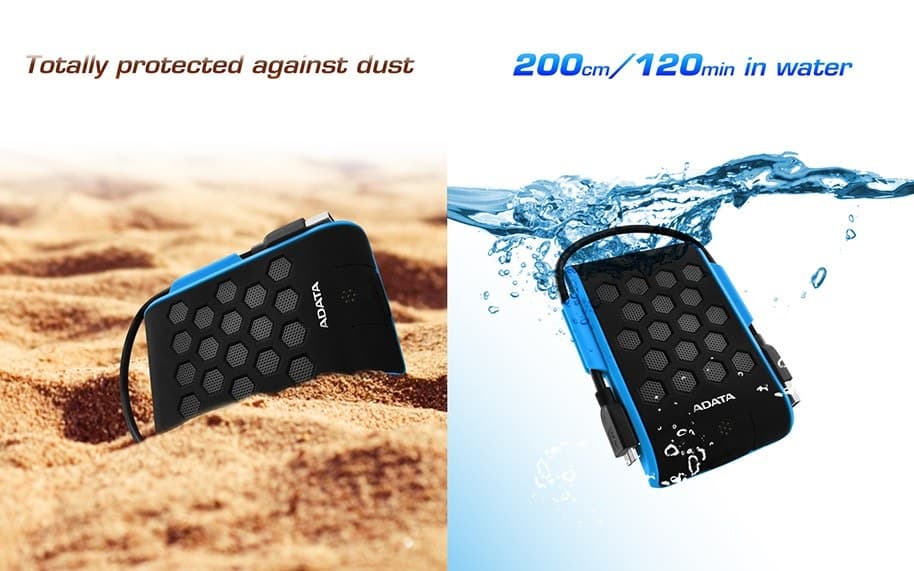 2TB AData HD720 Waterproof Shockproof USB3.1 Portable 2.5-inch Hard Drive - Blue/Black Edition - Image 3