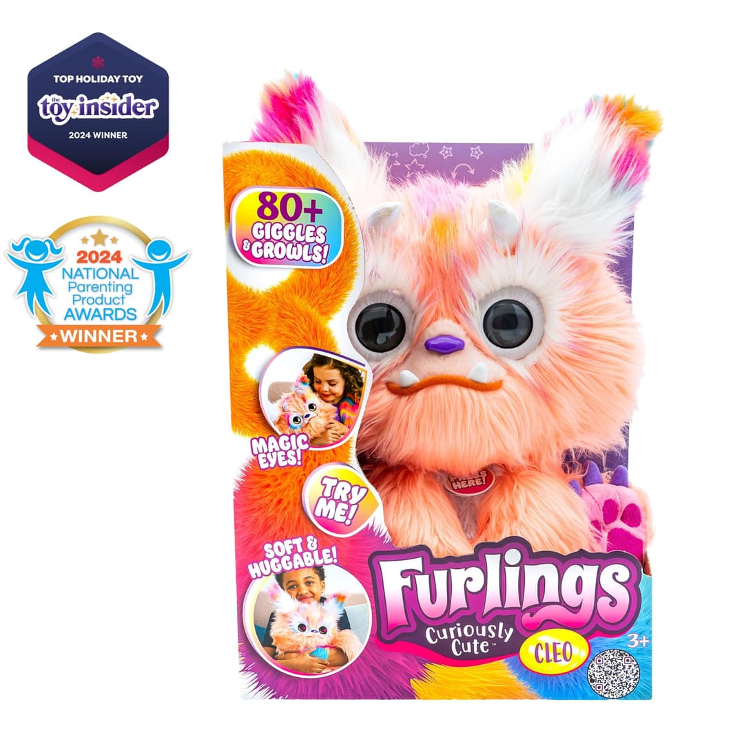 Furlings Cleo Interactive Plush Jackalope - Orange - Image 2