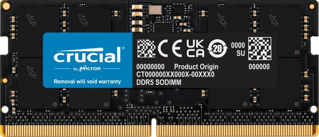 Crucial CT16G56C46S5T memory module 16 GB 1 x 16 GB DDR5 262-pin SO-DIMM ECC - Image 1