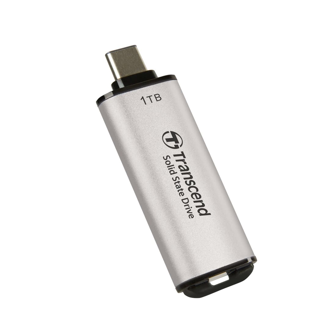 1TB Transcend ESD300 Portable SSD USB Type-C Silver - Image 2