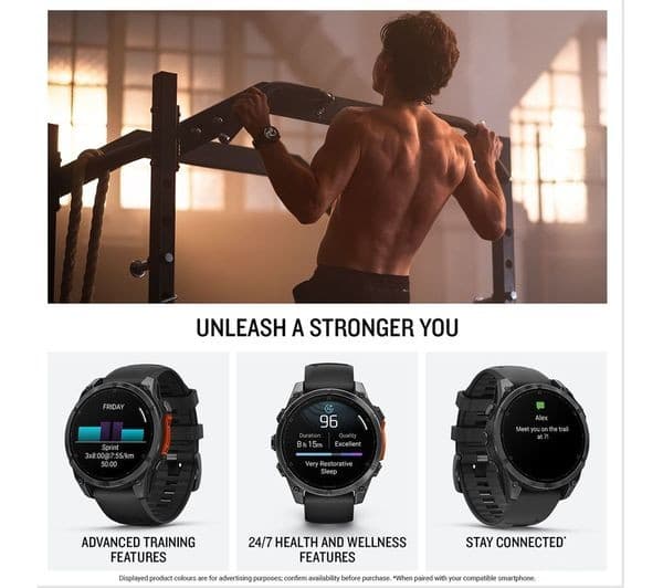 GARMIN fenix 8 AMOLED Smart Watch - Slate Grey & Black, 47 mm - Image 4