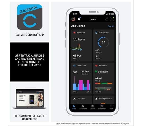 GARMIN fenix 8 AMOLED Smart Watch - Slate Grey & Black, 47 mm - Image 5