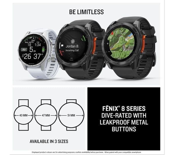 GARMIN fenix 8 AMOLED Smart Watch - Slate Grey & Black, 47 mm - Image 6
