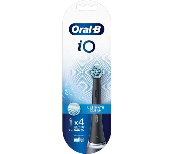 Oral-B iO Ultimate Clean Toothbrush Heads Black 4-Pack - Image 2