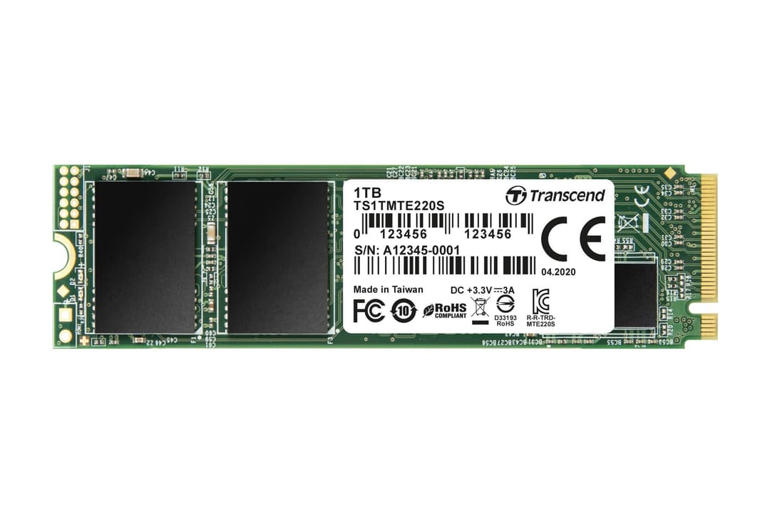 1TB Transcend NVMe PCIe Gen3x4 M.2 2280 3D TLC SSD 220S - Image 1