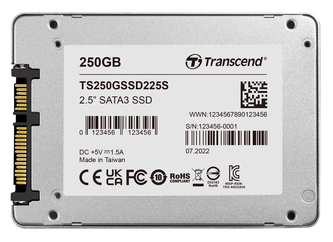 250GB Transcend SSD225S SATA 6Gb/s 2.5-inch SSD Solid State Disk - Image 1
