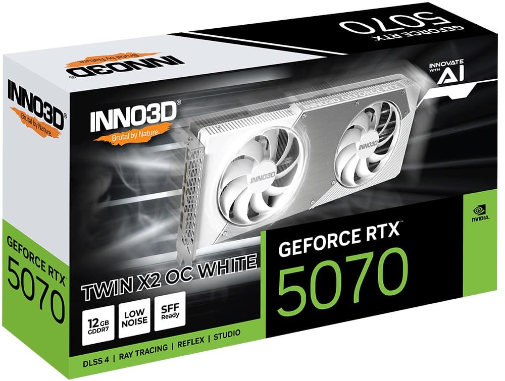INNO3D GeForce RTX 5070 TWIN X2 OC WHITE NVIDIA 12 GB GDDR7 - Image 2