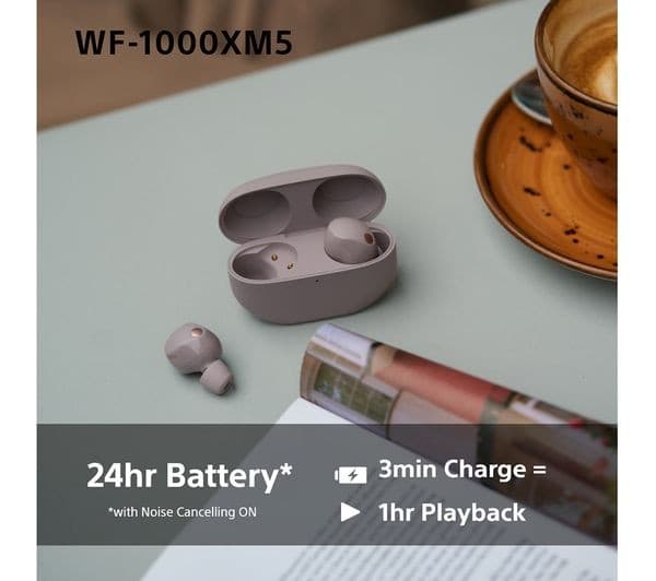 Sony WF-1000XM5 Wireless Earbuds Smokey Pink - Image 7