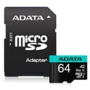 64GB AData Premier Pro microSDXC CL10 UHS-I U3 V30 A2 Memory Card with SD Adapter thumbnail 2