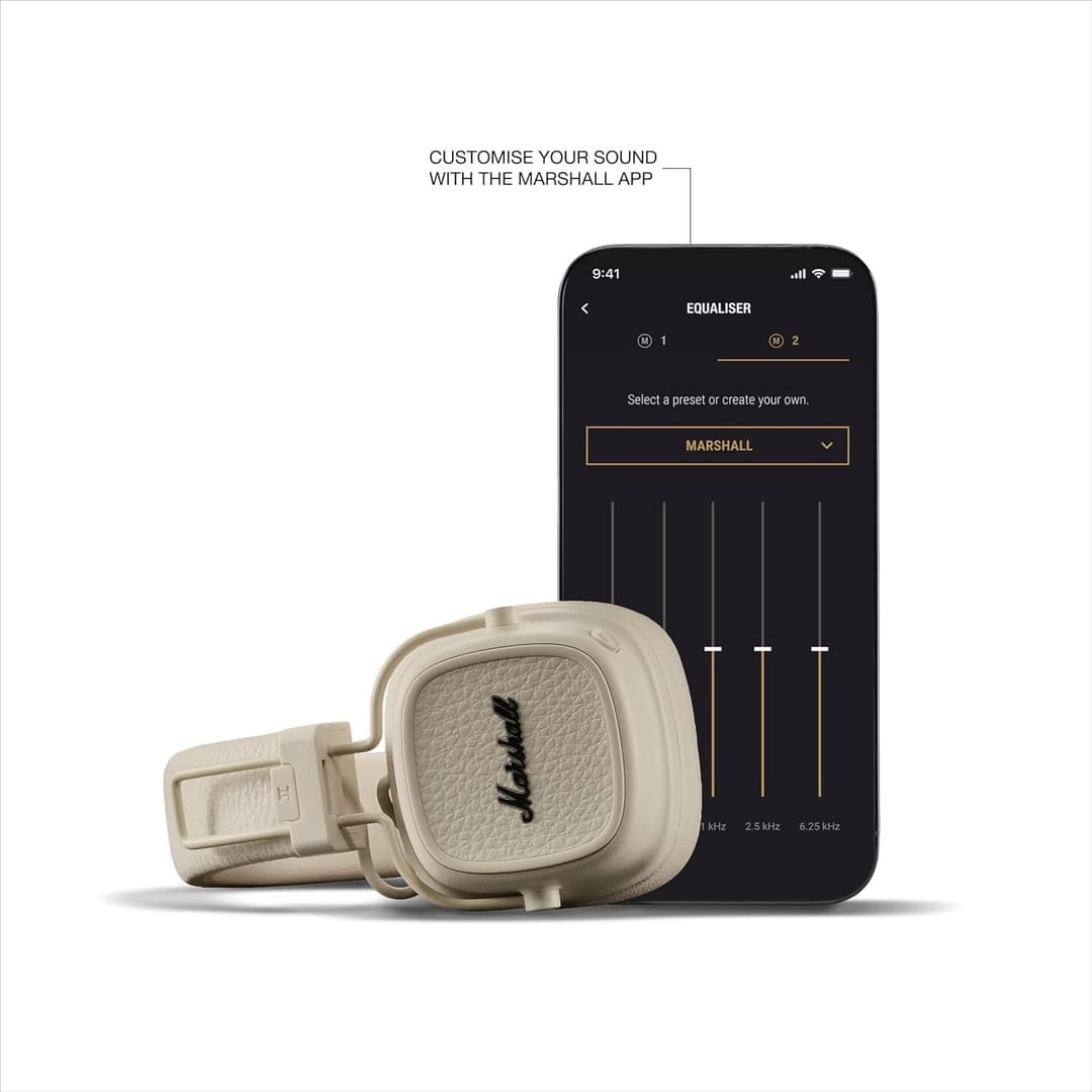 Marshall Major V Wireless Headphones Cream - Image 10