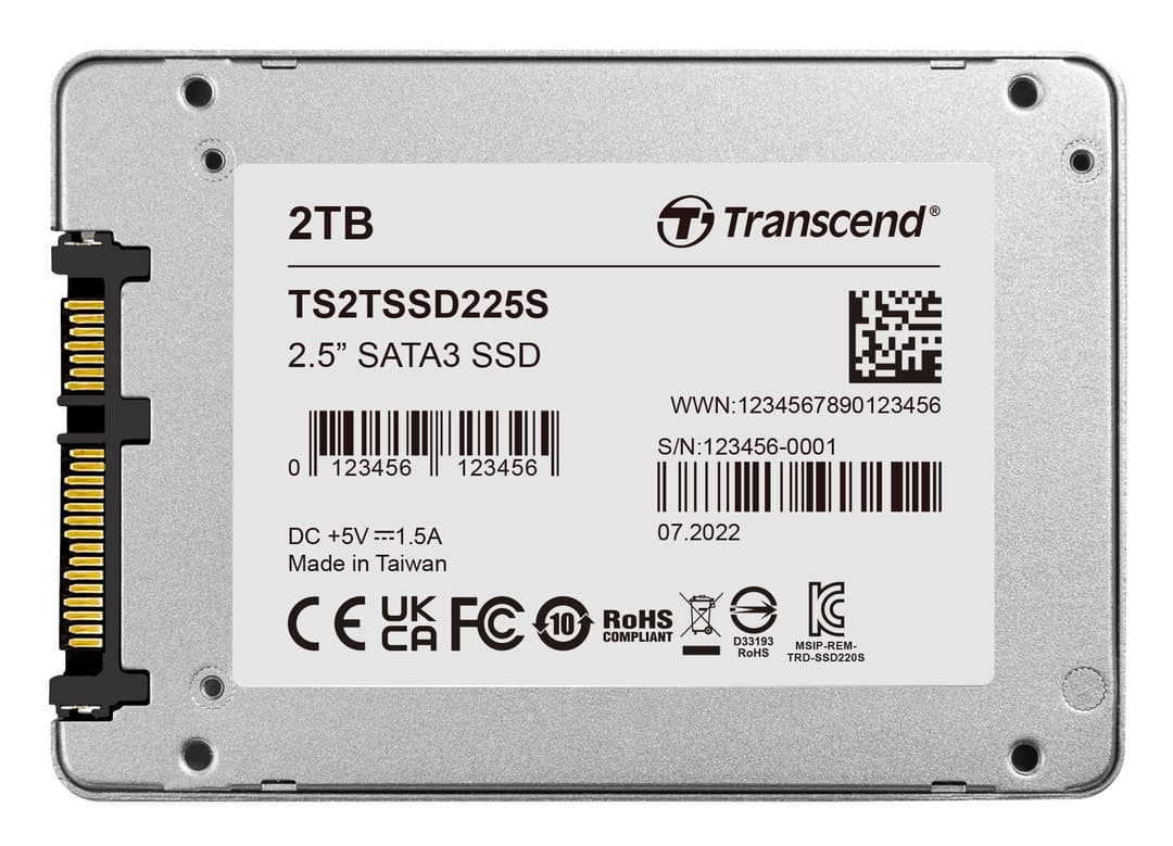 2TB Transcend SSD225S SATA 6Gb/s 2.5-inch SSD Solid State Disk - Image 1