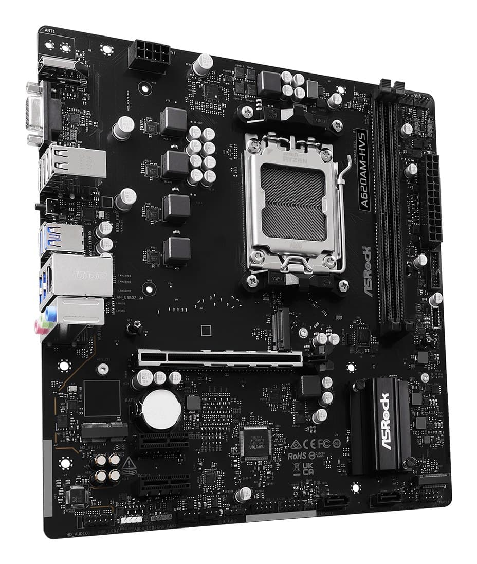 Asrock A620AM-HVS AMD A620A Socket AM5 micro ATX - Image 1
