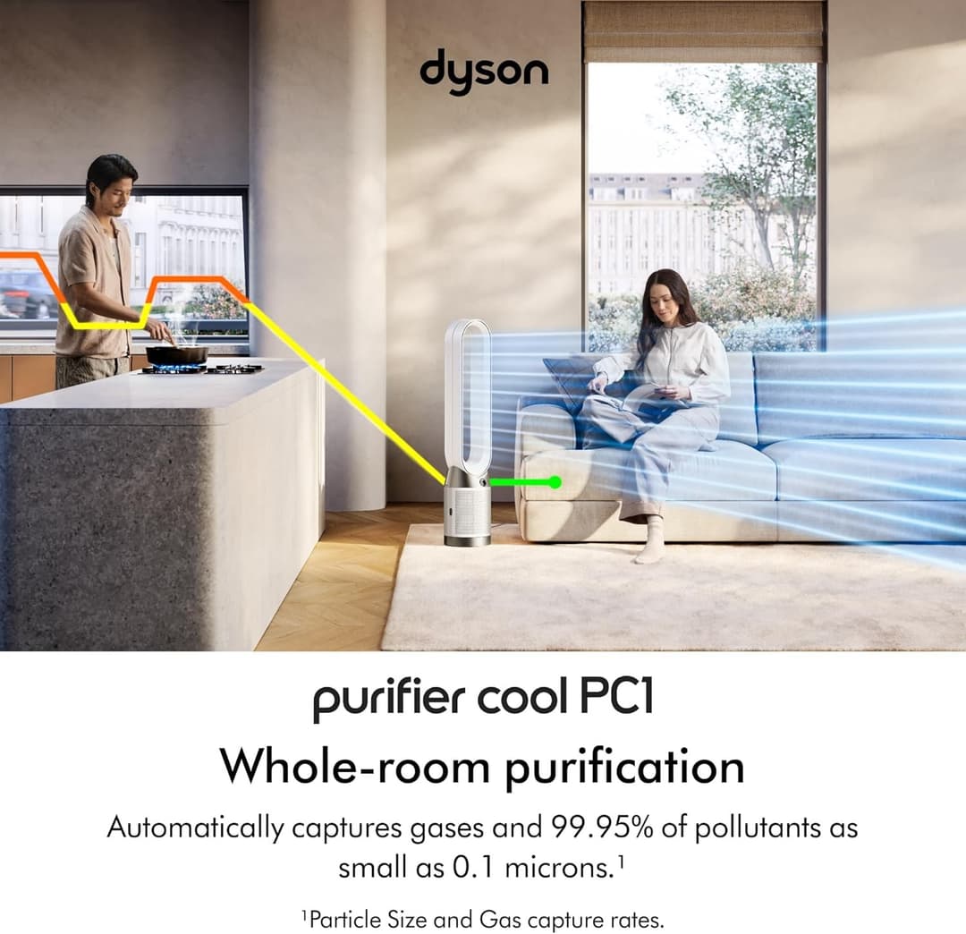 Dyson Purifier Cool PC1 Powerful Cooling Purifier (White/White) - Image 3