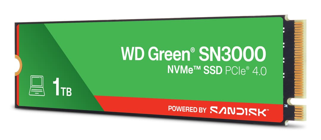 Western Digital Green WD ™ SN3000 NVMe™ SSD POWERED BY SANDISK 1 TB - Image 2