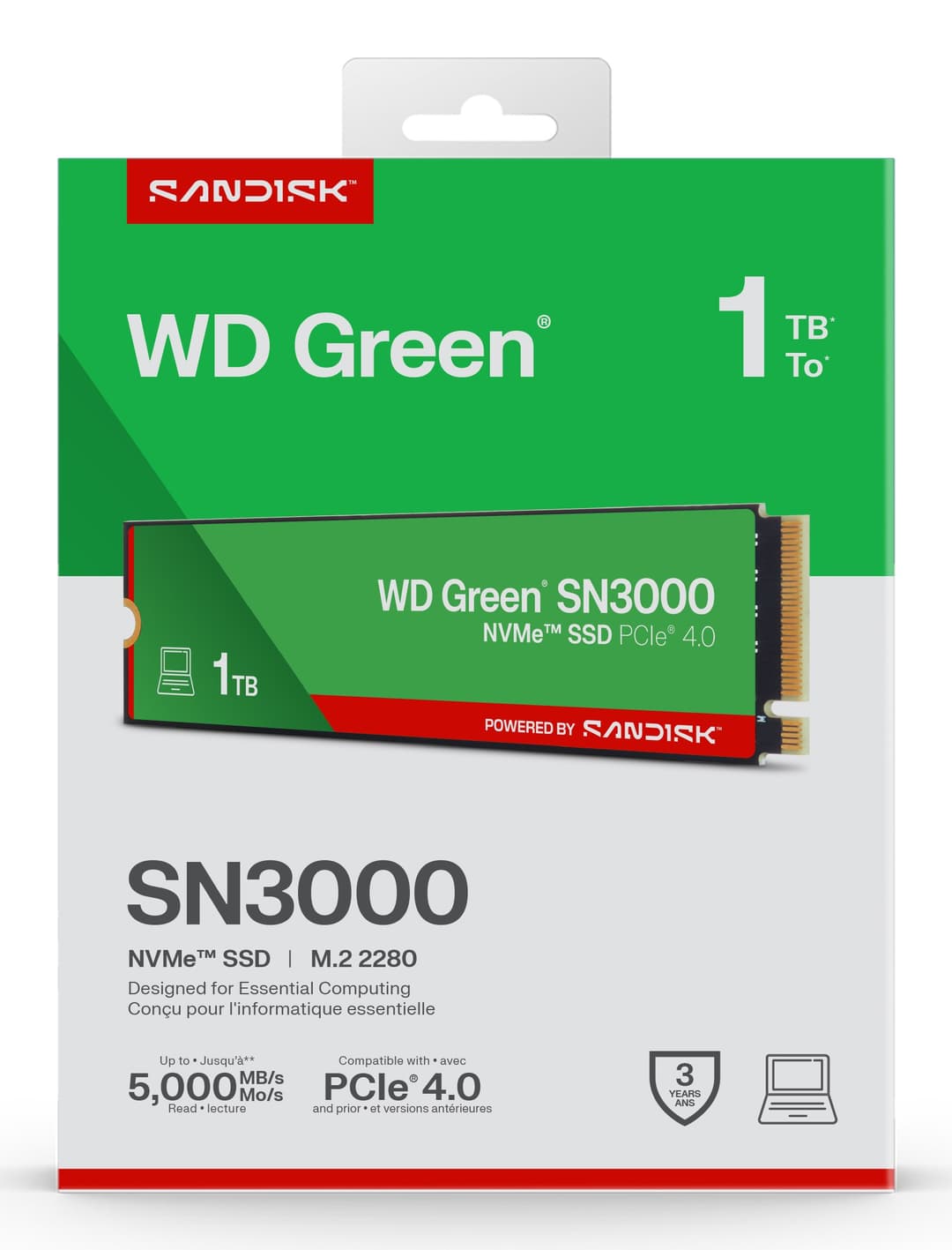 Western Digital Green WD ™ SN3000 NVMe™ SSD POWERED BY SANDISK 1 TB - Image 4