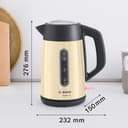 Bosch DesignLine Plus Cordless Kettle TWK4P437GB - Cream thumbnail 3
