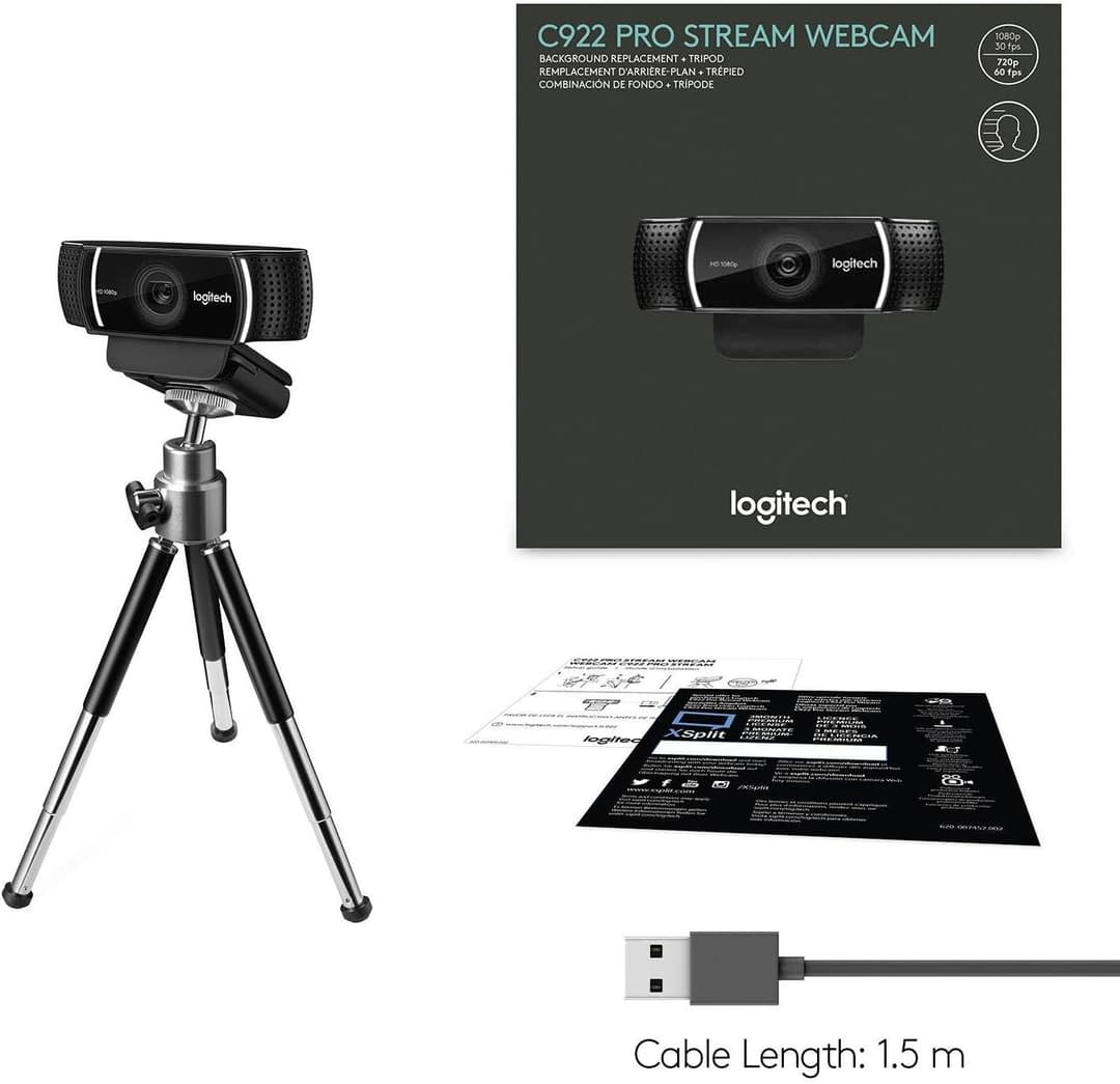 Logitech C922 Pro Stream Webcam Black - Image 7