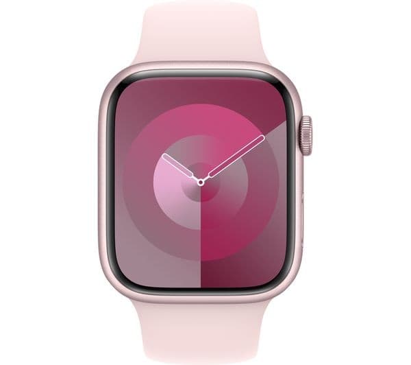 APPLE Watch Series 9 Cellular 45 mm Pink Aluminium Case with Light Pink Sport Band - Image 2