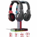 Raiden Dual Headset Stand with USB & LED Lighting thumbnail 4