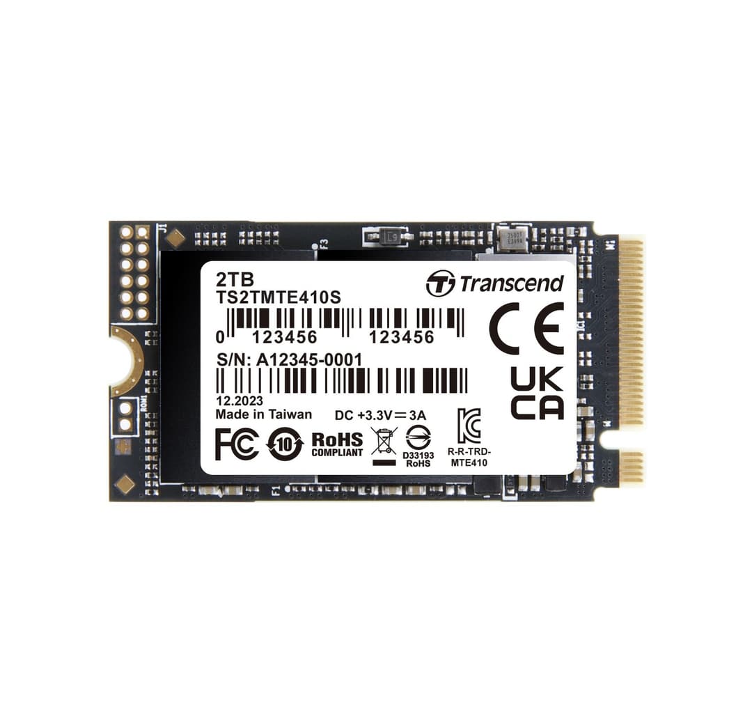 2TB Transcend 410S NVMe PCIe 4.0 M.2 2242 Gen4 x4 Internal SSD - Image 1