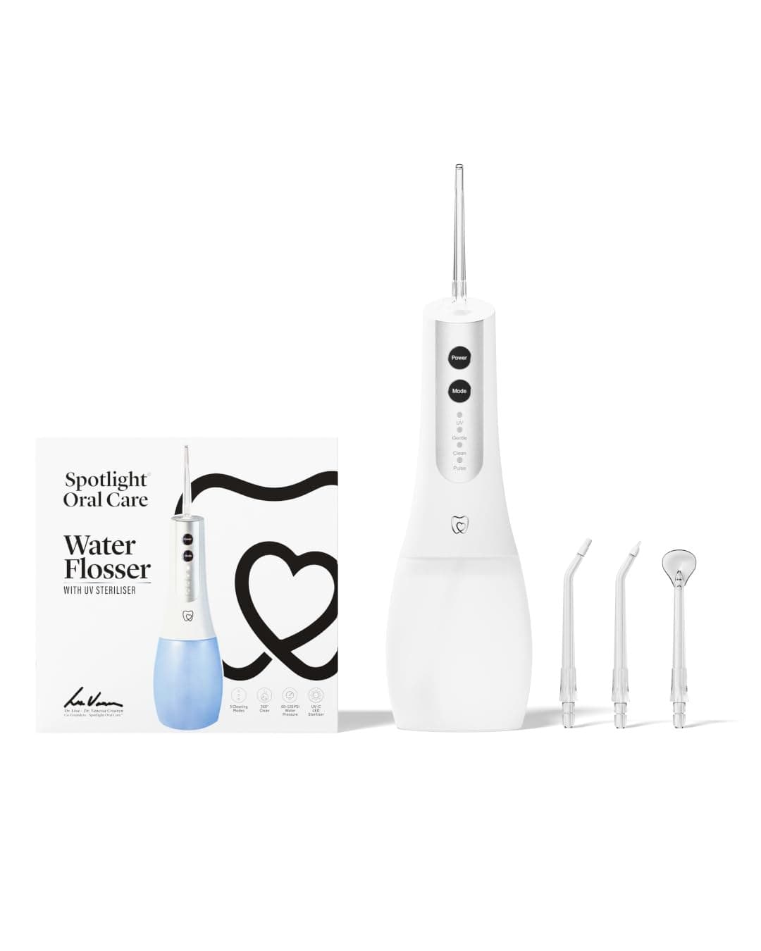 Spotlight Oral Care Water Flosser with UV Sterilser - White - Image 1