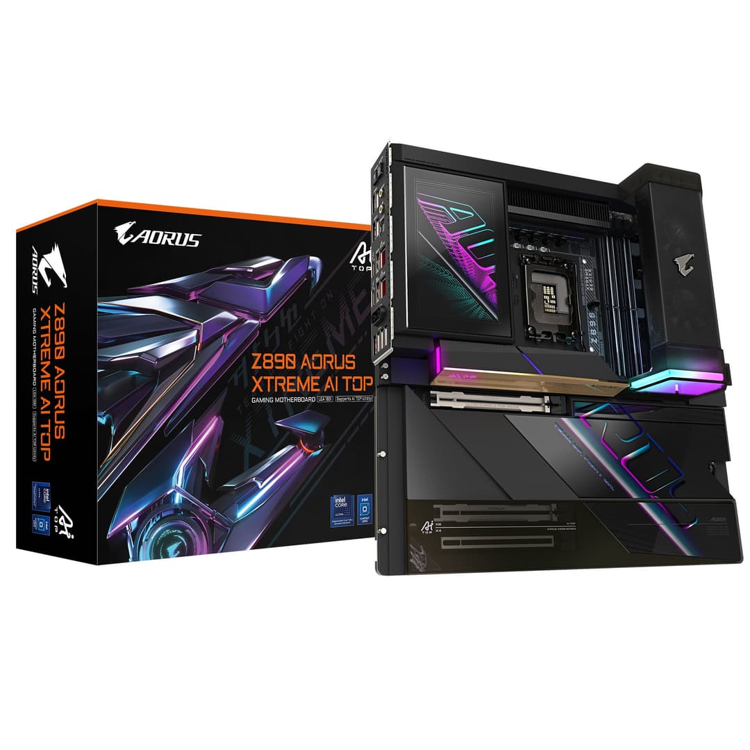 GIGABYTE Z890 AORUS XTREME AI TOP Motherboard - Supports Intel Core Ultra (Series 2) CPUs, 22+1+2 phases VRM, up to 9500MHz DDR5 (OC), PCIe 5.0 M.2, Wi-Fi 7, Thunderbolt 5 - Image 1