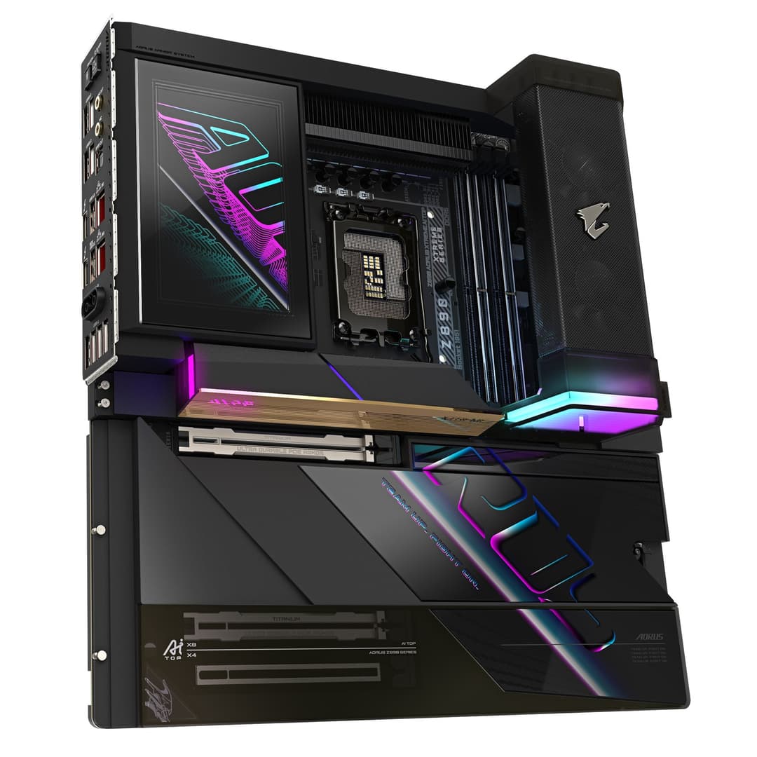 GIGABYTE Z890 AORUS XTREME AI TOP Motherboard - Supports Intel Core Ultra (Series 2) CPUs, 22+1+2 phases VRM, up to 9500MHz DDR5 (OC), PCIe 5.0 M.2, Wi-Fi 7, Thunderbolt 5 - Image 3