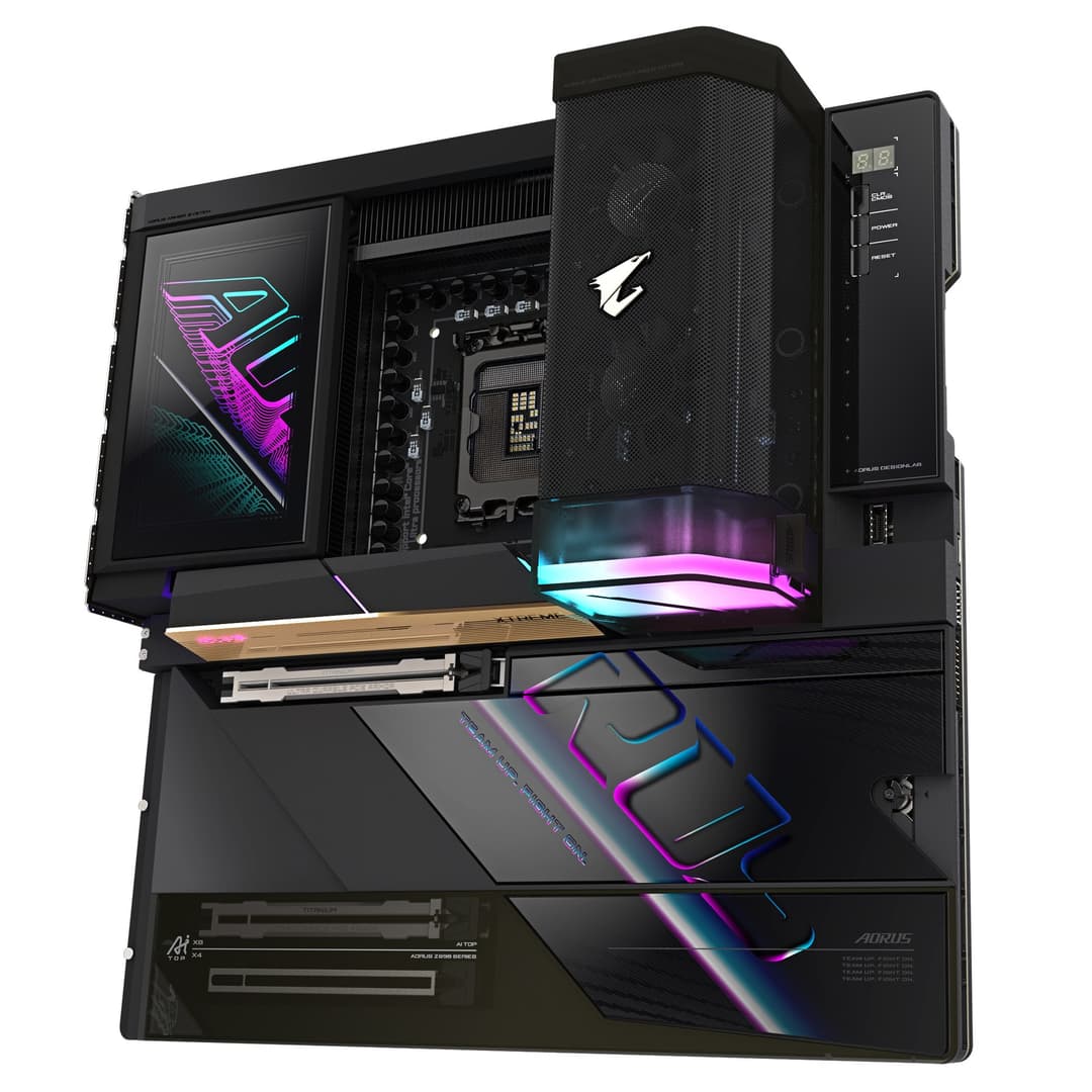 GIGABYTE Z890 AORUS XTREME AI TOP Motherboard - Supports Intel Core Ultra (Series 2) CPUs, 22+1+2 phases VRM, up to 9500MHz DDR5 (OC), PCIe 5.0 M.2, Wi-Fi 7, Thunderbolt 5 - Image 4