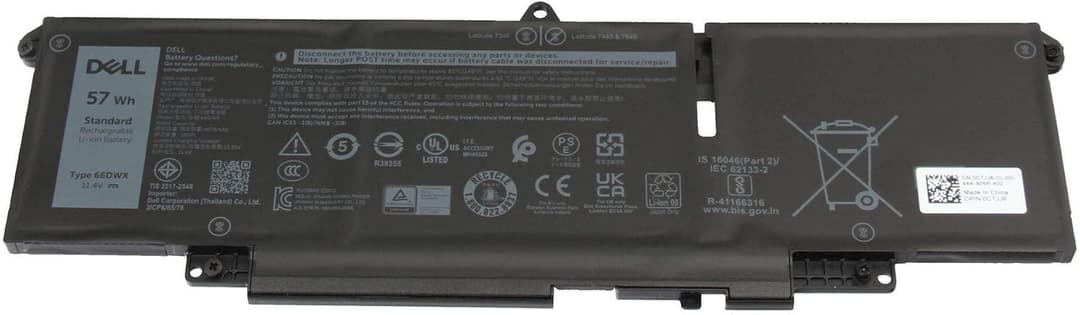 Dell 3-cel3-cell 57Wh li-ion battery for Latitude 7340l 57Wh li-ion battery for Latitude 7340 - Image 1