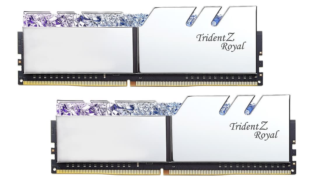 32GB G.Skill DDR4 Trident Z Royal Silver 3200Mhz PC4-25600 CL16 1.35V Dual Channel Kit (2x16GB) - Image 2