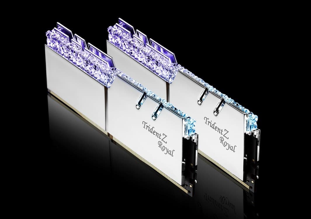 32GB G.Skill DDR4 Trident Z Royal Silver 3200Mhz PC4-25600 CL16 1.35V Dual Channel Kit (2x16GB) - Image 4