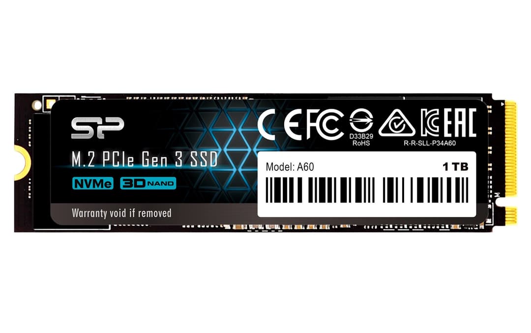 1TB Silicon Power P34A60 NVMe M.2 PCIe Gen3x4 2280 SSD Solid State Drive - Image 1