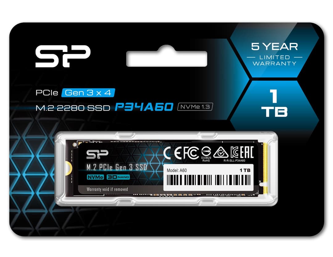 1TB Silicon Power P34A60 NVMe M.2 PCIe Gen3x4 2280 SSD Solid State Drive - Image 2