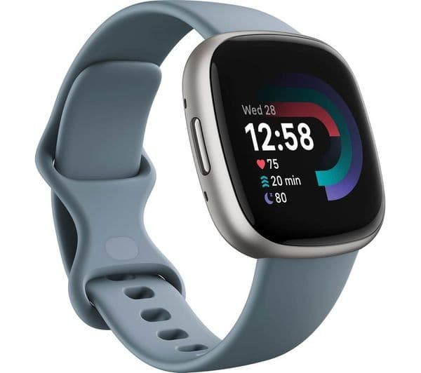 Fitbit Versa 4 Smartwatch Waterfall Blue - Image 1