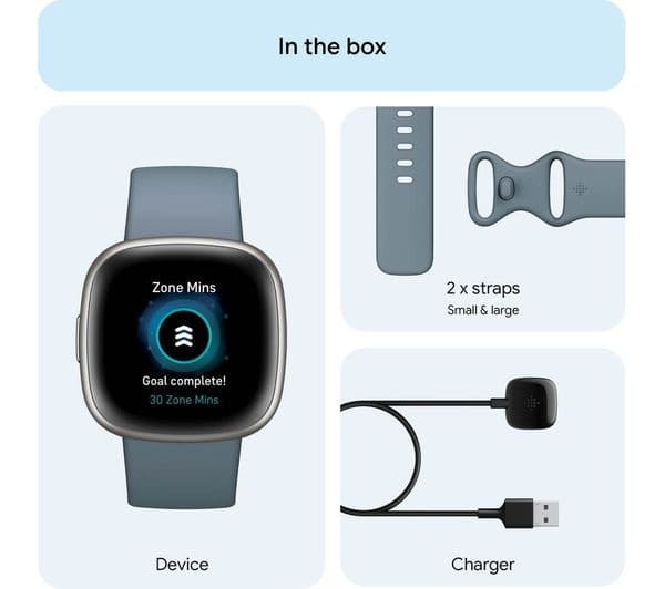 Fitbit Versa 4 Smartwatch Waterfall Blue - Image 8