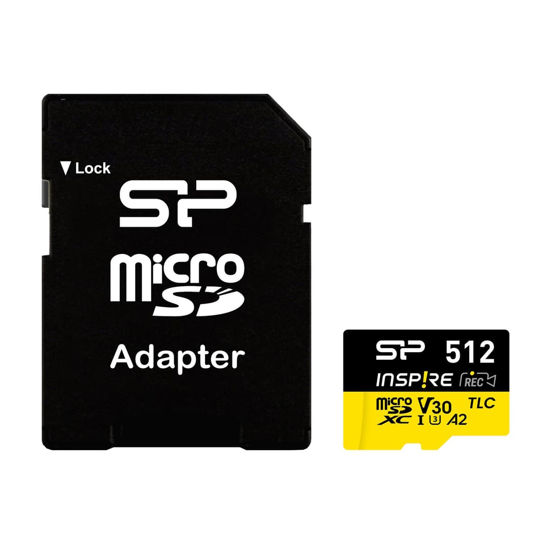 512GB Silicon Power Inspire microSDXC Card, A2, V30, UHS-1, Up to 170MB/s - Image 1