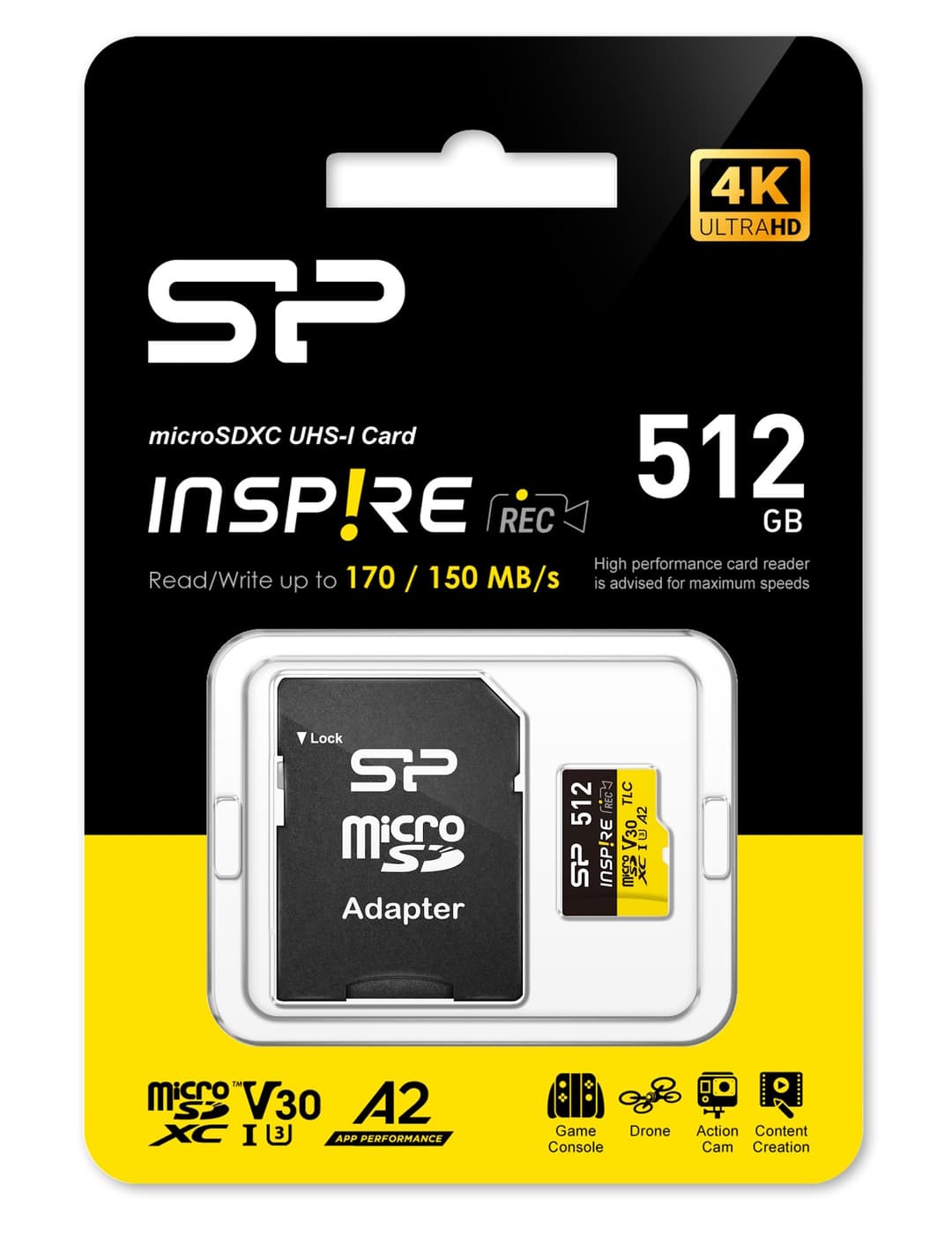 512GB Silicon Power Inspire microSDXC Card, A2, V30, UHS-1, Up to 170MB/s - Image 2