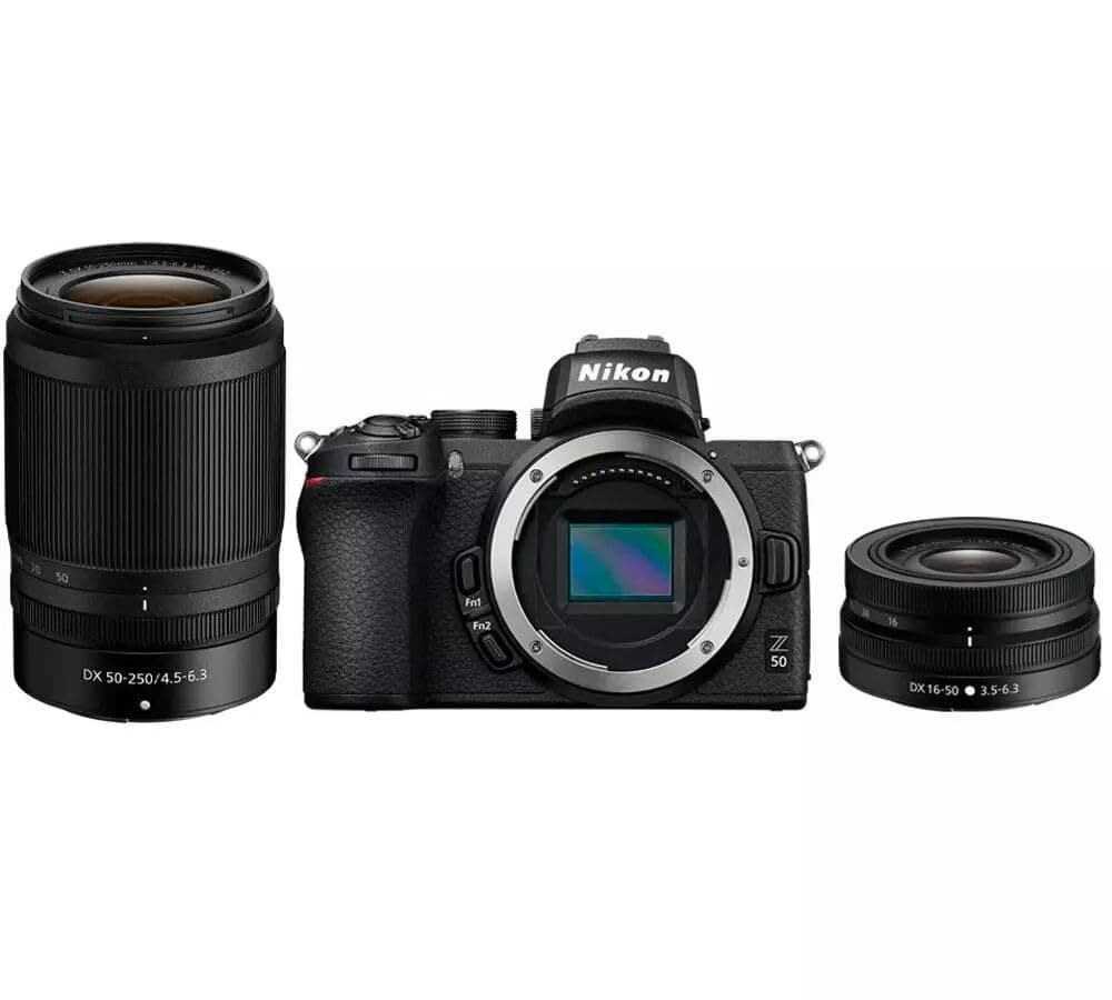 Nikon Z50 Mirrorless Camera Kit with Z DX 16-50mm and Z DX 50-250mm Lenses - Black