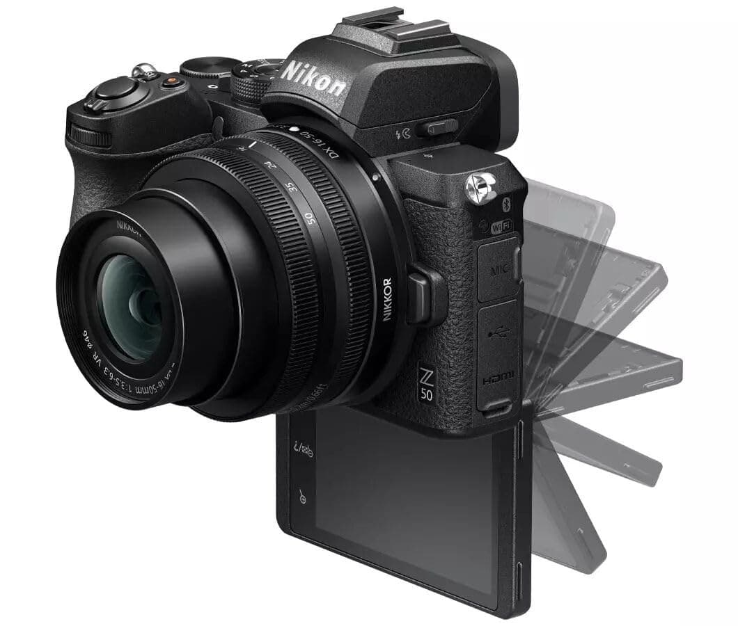 Nikon Z50 Mirrorless Camera Kit with Z DX 16-50mm and Z DX 50-250mm Lenses - Black - Image 8