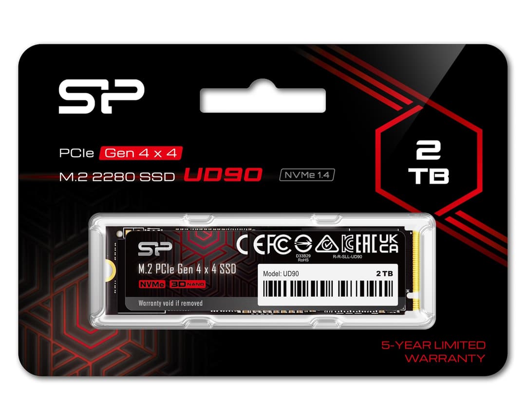 2TB Silicon Power UD90 SSD PCIe Gen 4x4 NVMe 1.4 M.2 2280 Solid State Disk - Image 2