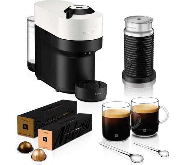 Nespresso by Krups Vertuo Pop XN920141 Coffee Machine Coconut White