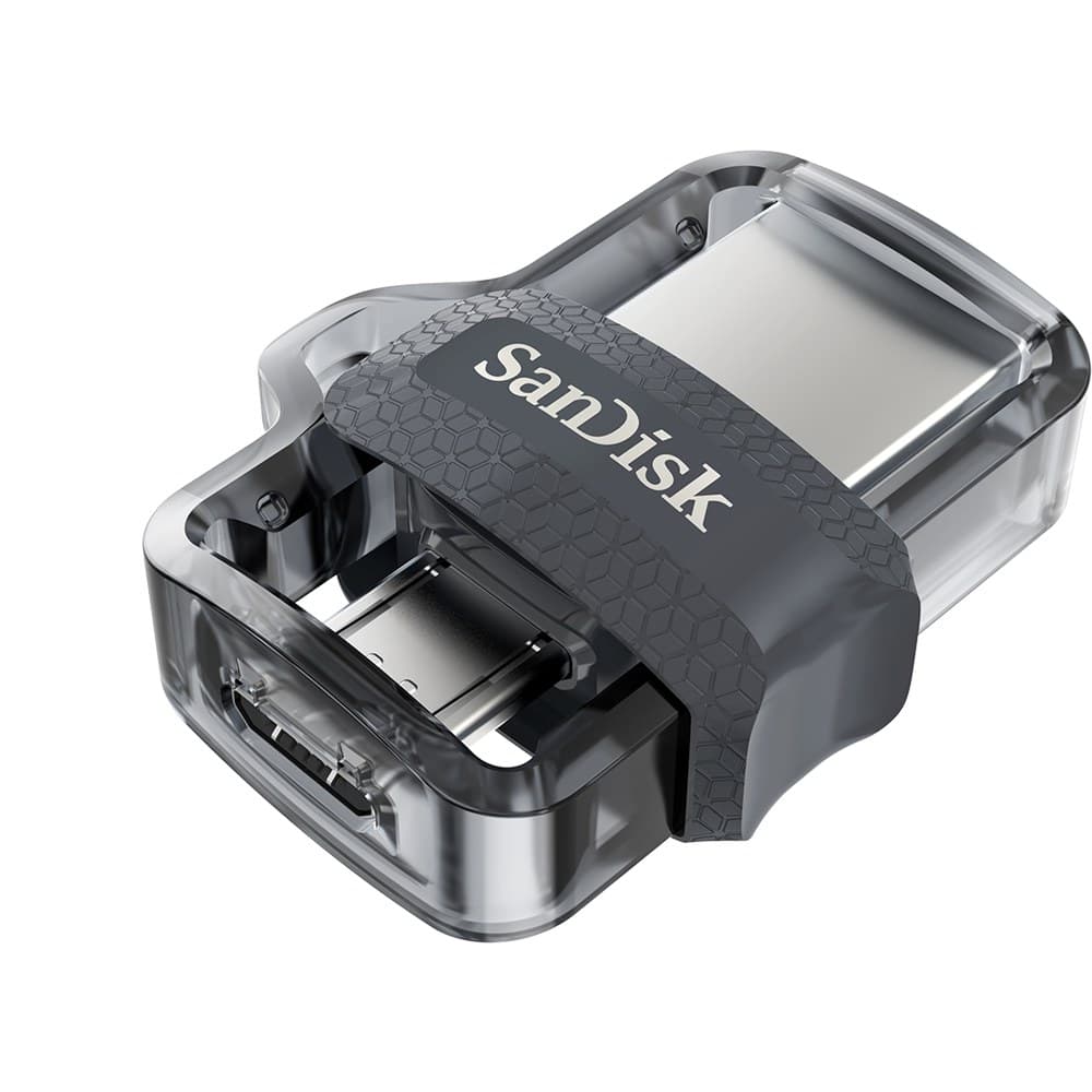 SanDisk Ultra Dual m3.0 USB flash drive 256 GB USB Type-A / Micro-USB 3.2 Gen 1 (3.1 Gen 1) Black, Silver, Transparent - Image 2