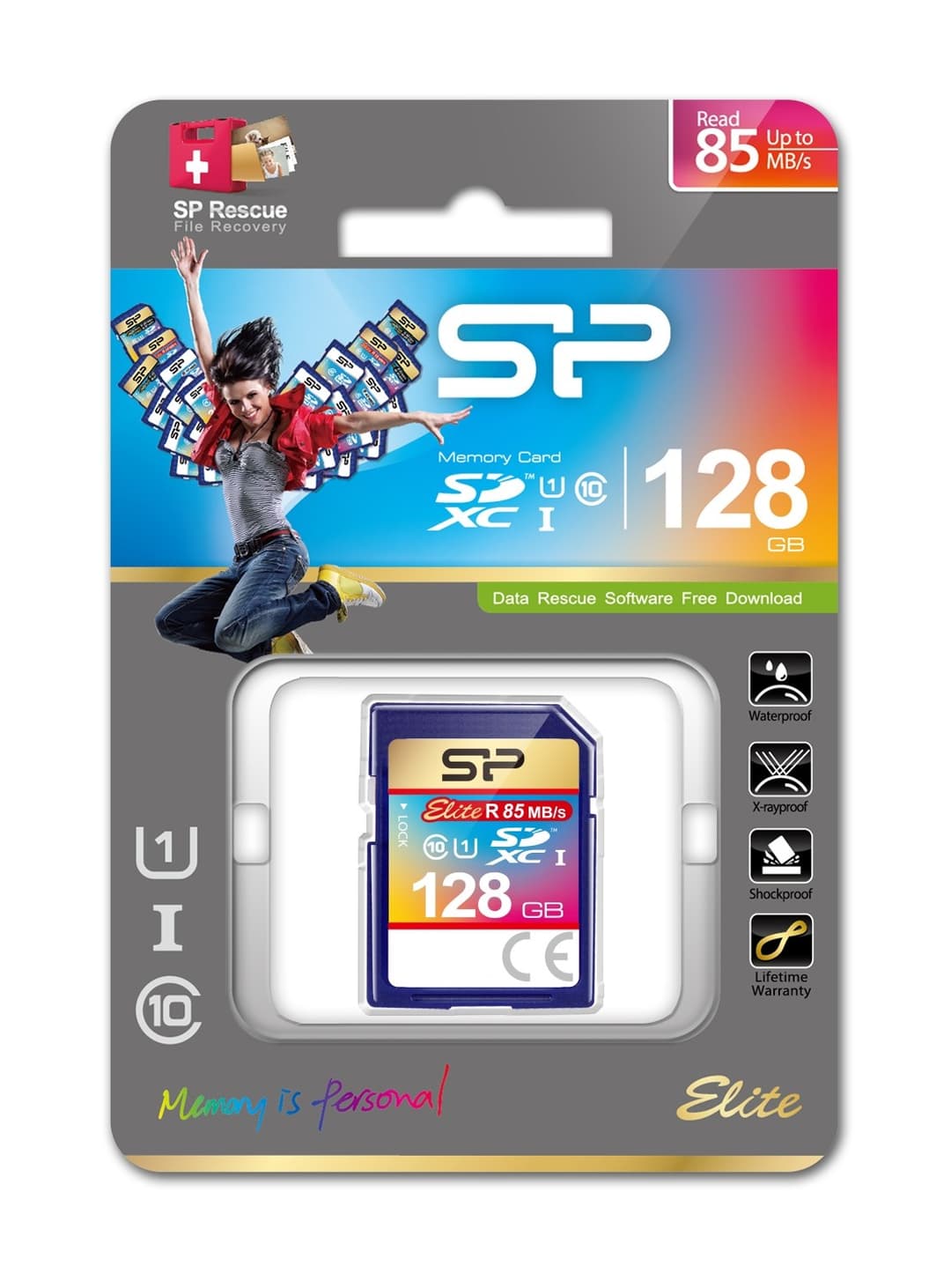 128GB Silicon Power Elite SDXC UHS-1 CL10 Memory Card 85MB/sec - Image 2