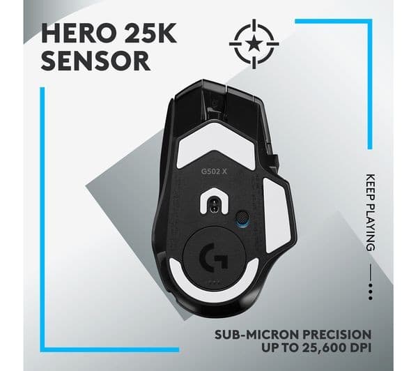 Logitech G502 X LIGHTSPEED Gaming Mouse Black - Image 3