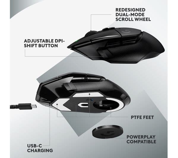 Logitech G502 X LIGHTSPEED Gaming Mouse Black - Image 4