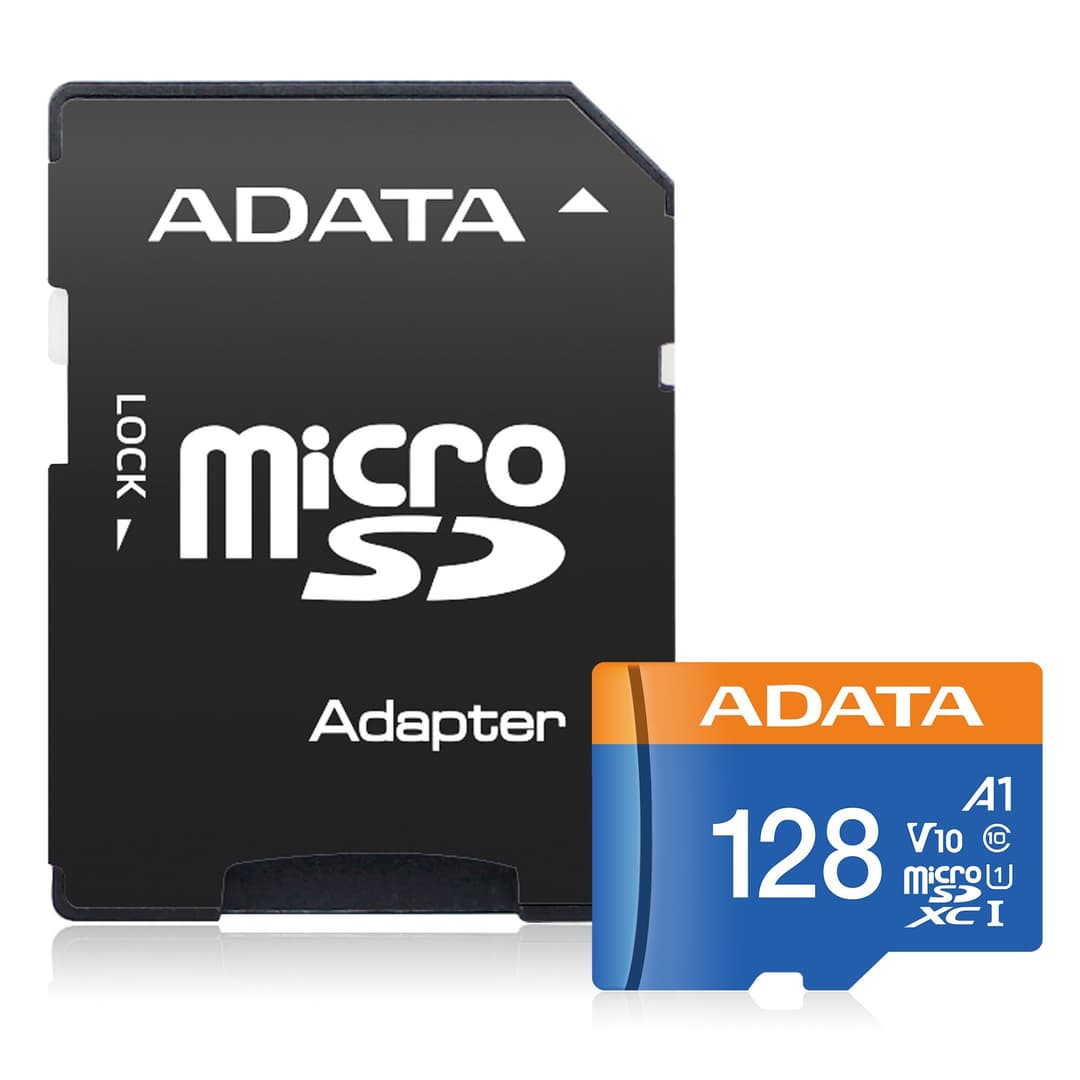128GB AData Premier microSDXC A1 UHS-1 CL10 Memory Card w/SD adapter 85MB/sec - Image 1