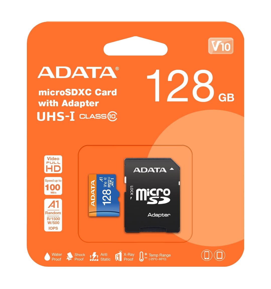 128GB AData Premier microSDXC A1 UHS-1 CL10 Memory Card w/SD adapter 85MB/sec - Image 3